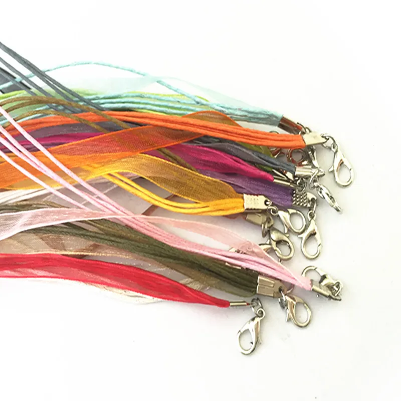 17-19inch Adjustable Mixed Color Ribbon Pendant Necklace cord Accessories 10pieces/lot
17-19inch Adjustable Mixed Color Ribbon Pendant Necklace cord Accessories 10pieces/lot