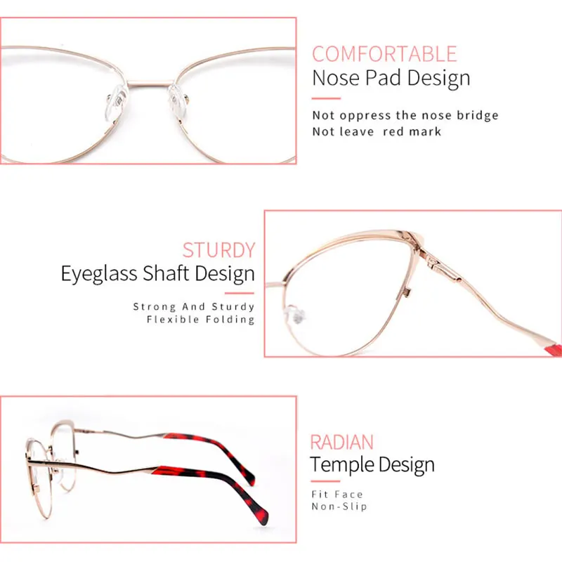 KANDREA 2020 New Women Anti Blue Ray Myopia Eyewear Metal Optical Prescription Glasses Frame Female Cat Eye Reading Eyeglasses
KANDREA 2020 New Women Anti Blue Ray Myopia Eyewear Metal Optical Prescription Glasses Frame Female Cat Eye Reading Eyeglasses