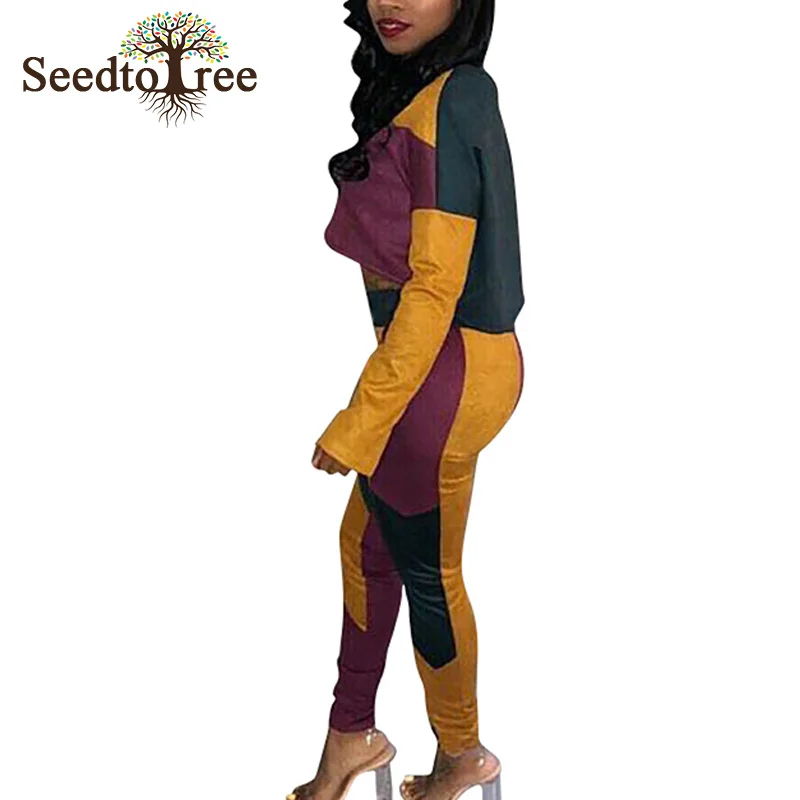 Patchwork Colorblock Casual Slim Women Full Sleeve 2 Piece Set Women
Patchwork Colorblock Casual Slim Women Full Sleeve 2 Piece Set Women