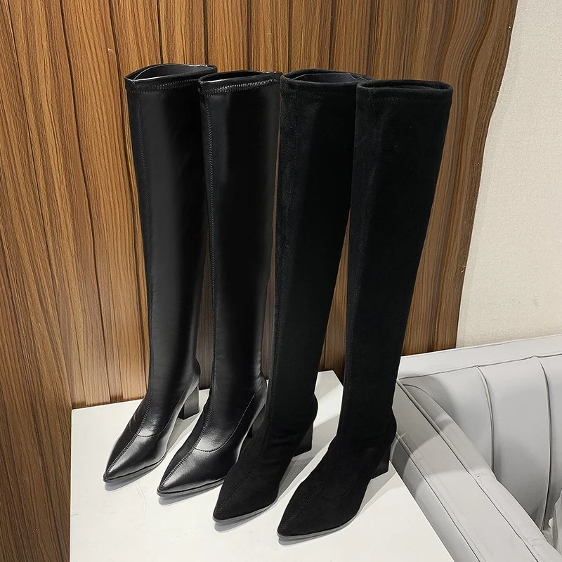 2021 Winter New Women's Fleece Medium Thick-heeled Knight Boots, Women's High-tube Thin High-heeled Short Boots, Casual Boots
2021 Winter New Women's Fleece Medium Thick-heeled Knight Boots, Women's High-tube Thin High-heeled Short Boots, Casual Boots