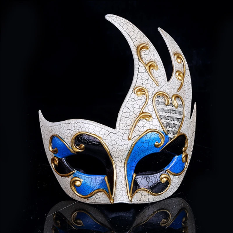Flame Shape Crackle Men's Mask Party Show Mask 
Flame Shape Crackle Men's Mask Party Show Mask