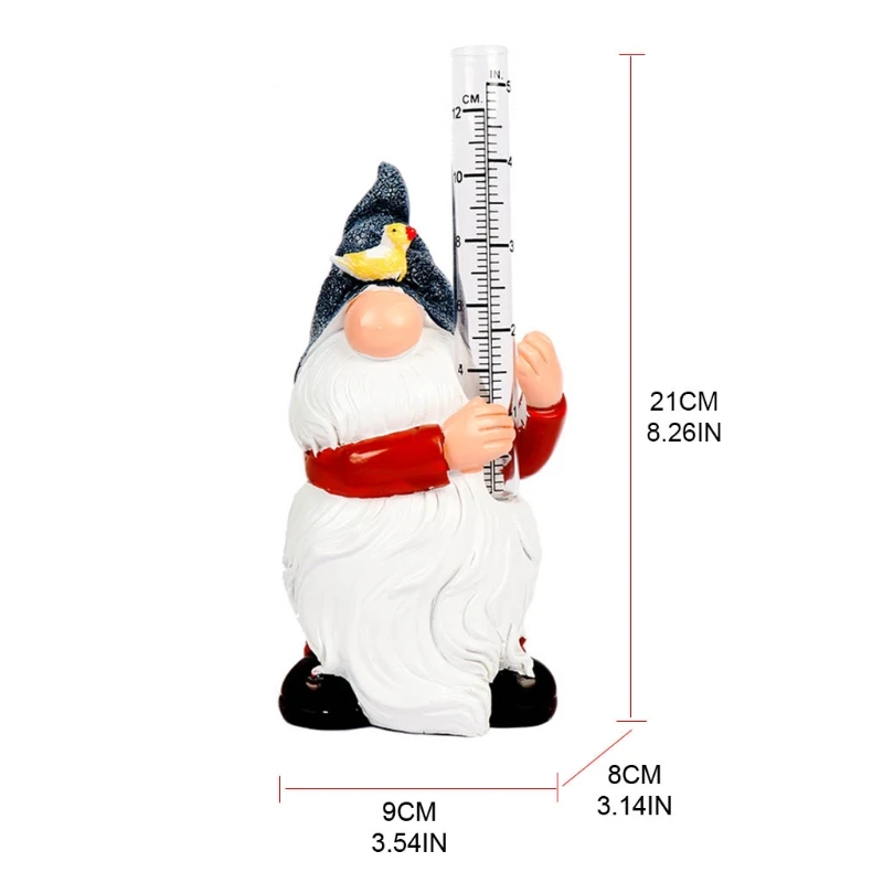 H7JB Resin Gnome Rain Gauges Statue Hand-Painted Dwarf Garden Sculptures with a Plastic Rain Gauge Decorative Sculpture
H7JB Resin Gnome Rain Gauges Statue Hand-Painted Dwarf Garden Sculptures with a Plastic Rain Gauge Decorative Sculpture