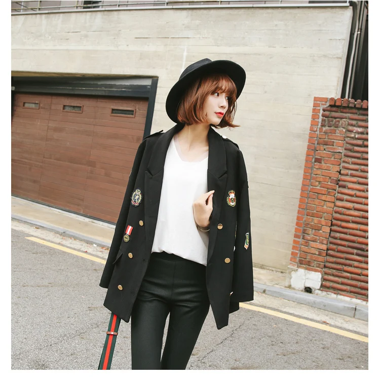 2021 Spring New Loose Casual Badge Long Sleeve Small Suit Jacket Female Mid-Length Suit Women Blazers Black
2021 Spring New Loose Casual Badge Long Sleeve Small Suit Jacket Female Mid-Length Suit Women Blazers Black
