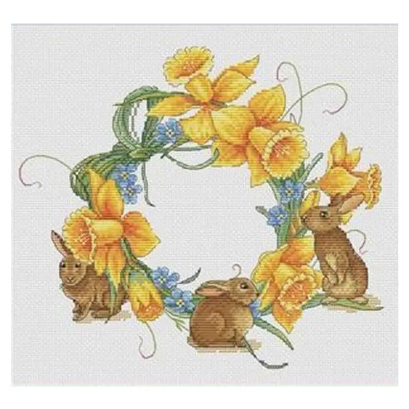 Весенние узоры в виде венка кролика, вышивка крестом 11CT 14CT 18CT, китайские наборы для вышивки крестиком «сделай сам», наборы для вышивки
Весенние узоры в виде венка кролика, вышивка крестом 11CT 14CT 18CT, китайские наборы для вышивки крестиком «сделай сам», наборы для вышивки