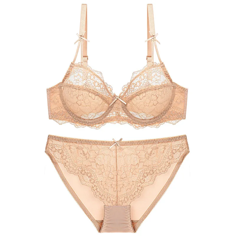 Sexy Ultra Thin Cut Out Transparent Lace Large 3/4 Cup Women Bra Open Back Close Fitting Little Girl Underwear Lencería Suit
Sexy Ultra Thin Cut Out Transparent Lace Large 3/4 Cup Women Bra Open Back Close Fitting Little Girl Underwear Lencería Suit