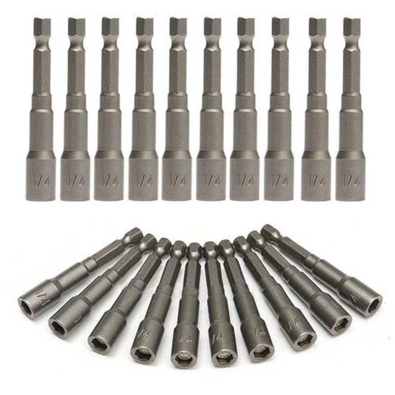10pc 1/4\\\\\\\\\\\\\\\" 2-9/16\\\\\\\\\\\\\\\" Long Magnetic Nut Driver Set Power Drill Bit Holder Setter
10pc 1/4\\\\\\\\\\\\\\\" 2-9/16\\\\\\\\\\\\\\\" Long Magnetic Nut Driver Set Power Drill Bit Holder Setter