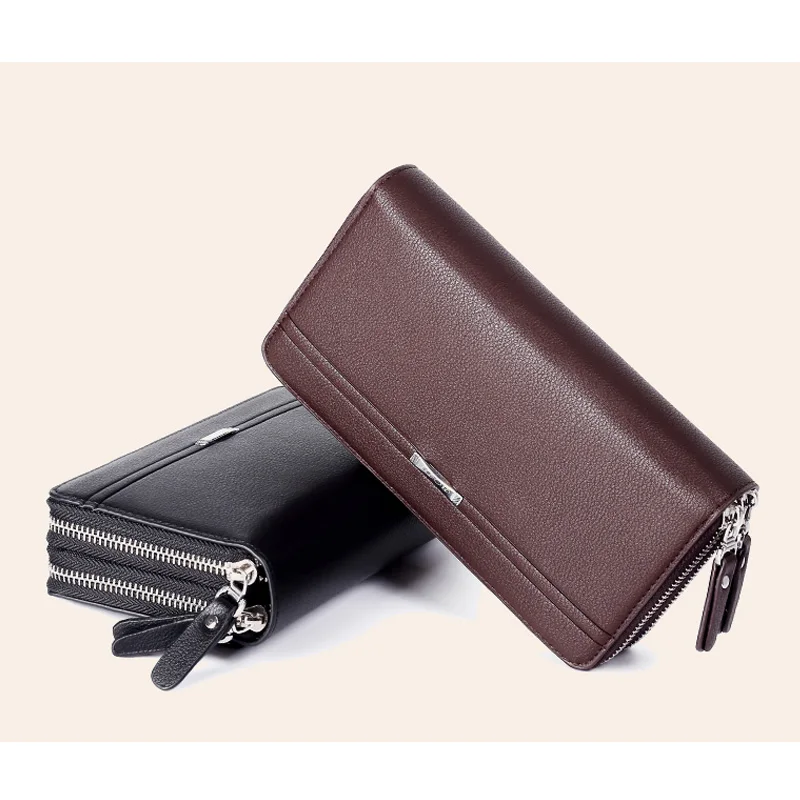 Double Zipper Men's Wallet Money Purse Long Style Men's Safe Wallet Clutch Bag Multi-Functional Male Safe Wallet Card Bag Holder
Double Zipper Men's Wallet Money Purse Long Style Men's Safe Wallet Clutch Bag Multi-Functional Male Safe Wallet Card Bag Holder