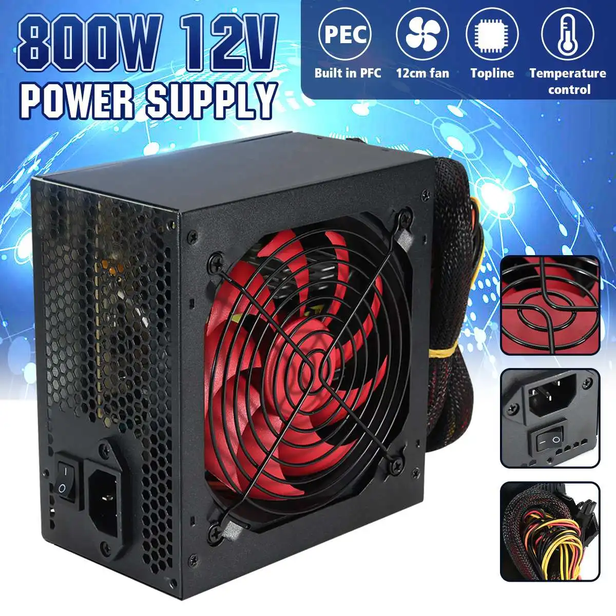 LEORY 800W Multi-channel PC Power Supply 12cm Fan Computer Power Supply for Intel AMD PC 12V ATX SLI PCI-E Gaming
LEORY 800W Multi-channel PC Power Supply 12cm Fan Computer Power Supply for Intel AMD PC 12V ATX SLI PCI-E Gaming