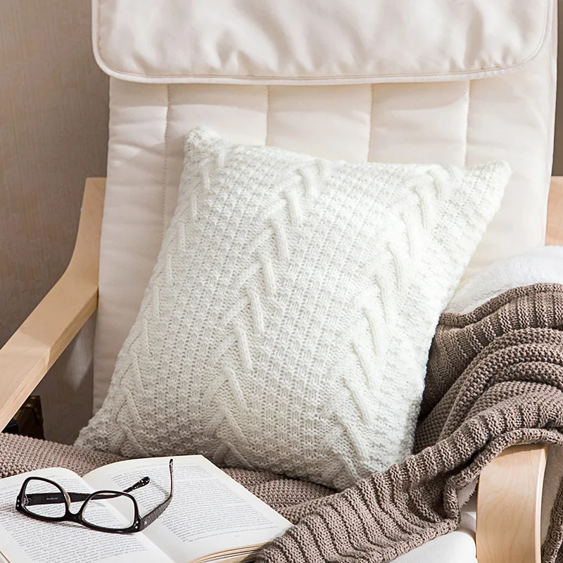 Knitted Cushion Cover Solid White Grey Coffee Nordic Style Pillow Case 45*45cm Soft For Sofa Bed Nursery Room Decorative
Knitted Cushion Cover Solid White Grey Coffee Nordic Style Pillow Case 45*45cm Soft For Sofa Bed Nursery Room Decorative