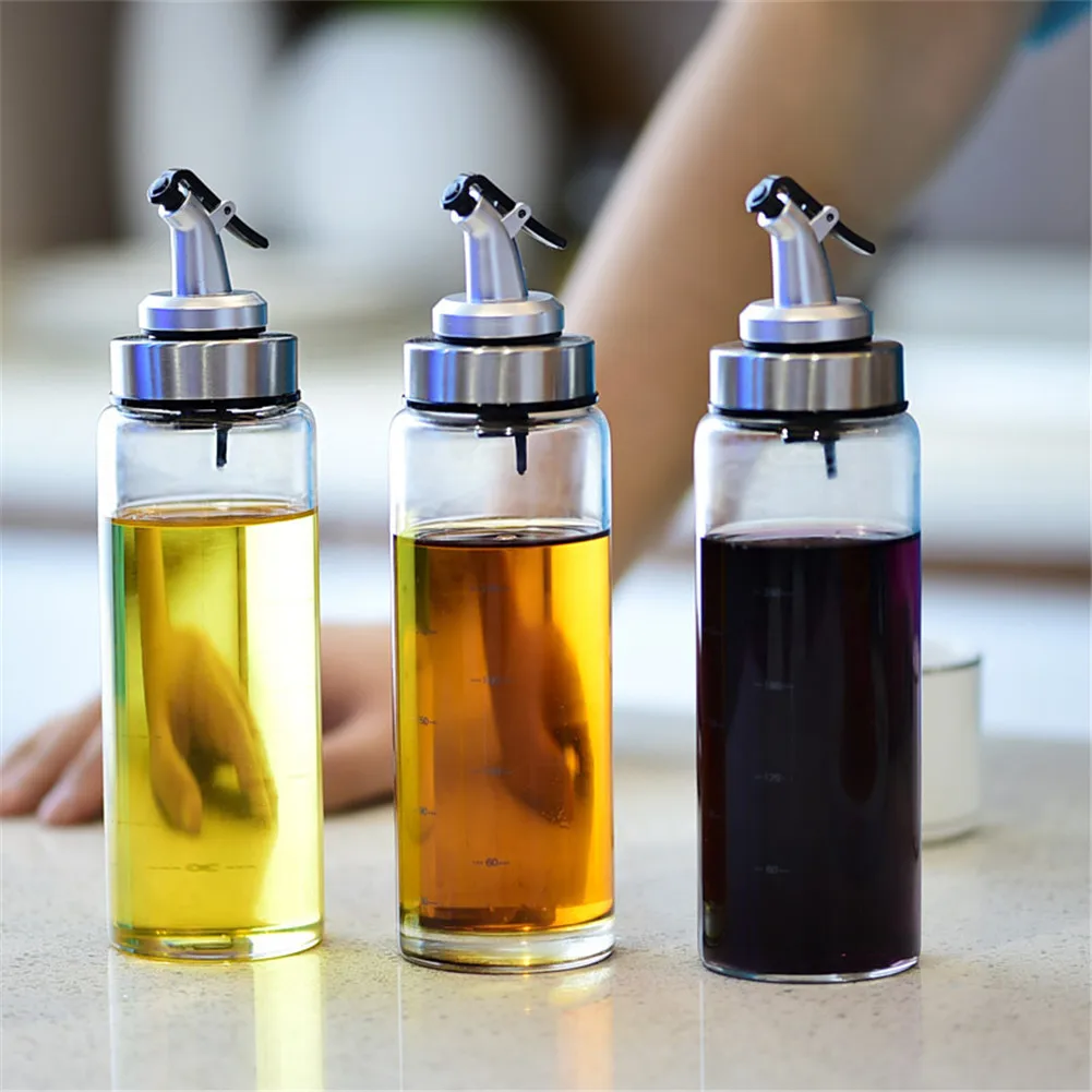 Oil Bottle Glass Kitchen Stainless Steel Leak-proof Soy Sauce Vinegar Cruet Storage Dispenser Seasoning Kitchen Tools
Oil Bottle Glass Kitchen Stainless Steel Leak-proof Soy Sauce Vinegar Cruet Storage Dispenser Seasoning Kitchen Tools