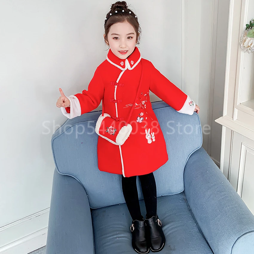 2021 Kids New Year Celebration Cheongsam For Girl Chinese Style Tang Suit Qipao Dress Embroidery Jacket Ethnic Vintage Costumes
2021 Kids New Year Celebration Cheongsam For Girl Chinese Style Tang Suit Qipao Dress Embroidery Jacket Ethnic Vintage Costumes