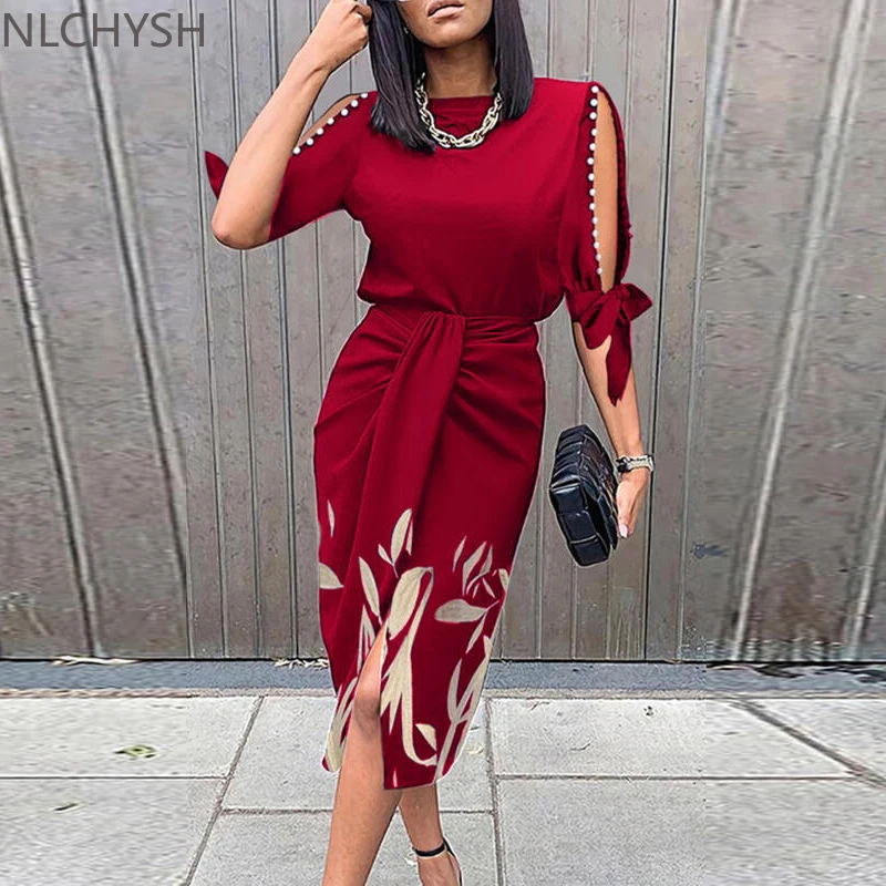 Women Sexy Hollow Out Short Sleeve Party Dress Women Elegant O Neck Folds Knee-Length Dress Casual Lacing Up Femme Bodycon Dress
Women Sexy Hollow Out Short Sleeve Party Dress Women Elegant O Neck Folds Knee-Length Dress Casual Lacing Up Femme Bodycon Dress