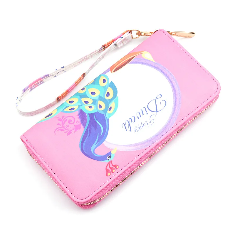 Ladies Phone Pouch Wallet Female Long Zipper Cellphone Printing Peacock Fashion Student Purse Bag
Ladies Phone Pouch Wallet Female Long Zipper Cellphone Printing Peacock Fashion Student Purse Bag