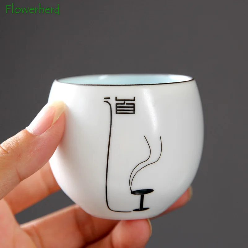 Чайный набор кунг-фу чайная чашка керамическая Современная Белая Фарфоровая