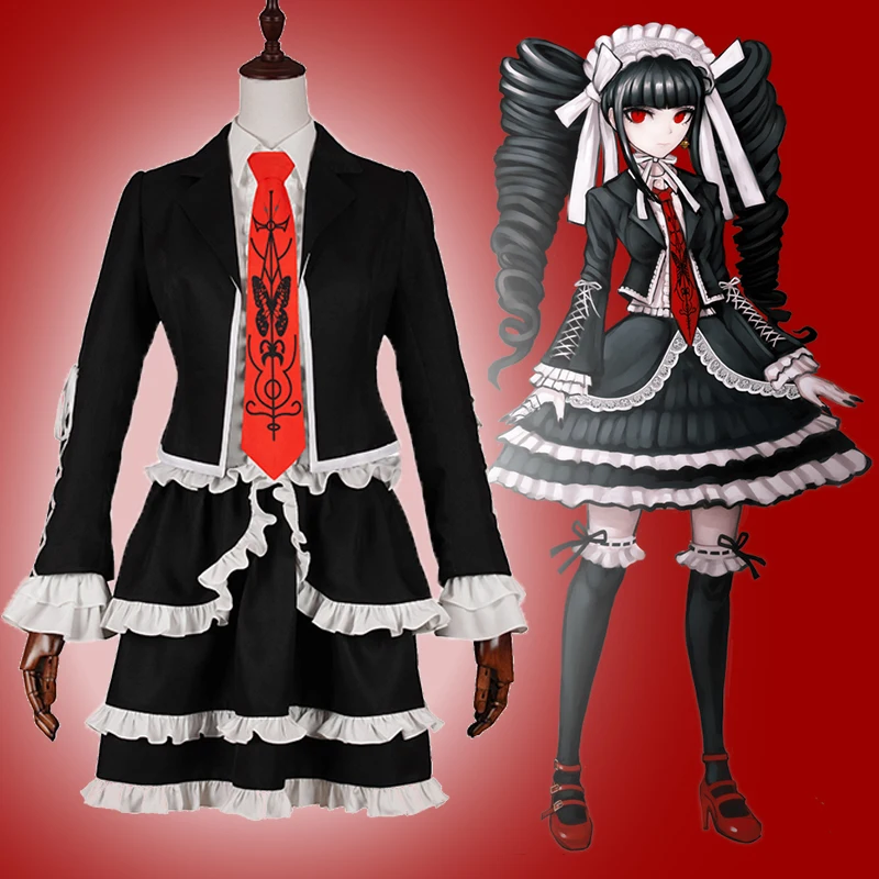 Anime Comic Danganronpa The Animation Cosplay Costumes yasuhiro taeko Celestia Ludenberg Cosplay Costume Black Dresses Hot
Anime Comic Danganronpa The Animation Cosplay Costumes yasuhiro taeko Celestia Ludenberg Cosplay Costume Black Dresses Hot