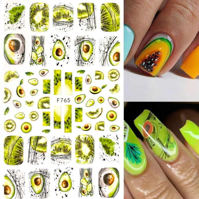 1pcs Avocado 3d Nail Sliders Summer Design Fruit With Geometric Lines Water Decals Kiwi Lemon Sticker Paper Nail Accessory
1pcs Avocado 3d Nail Sliders Summer Design Fruit With Geometric Lines Water Decals Kiwi Lemon Sticker Paper Nail Accessory