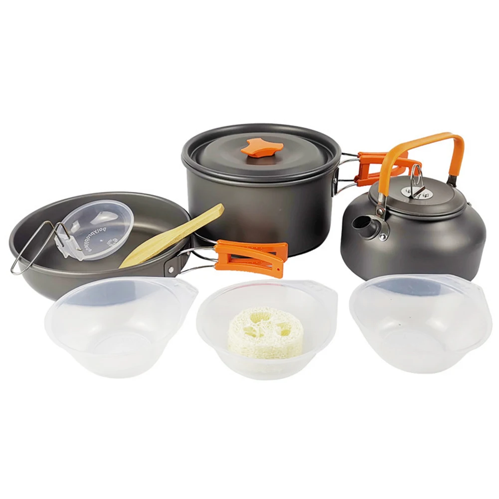 Portable Camping Cookware Kettle Set 2-3 People Aluminum Outdoor Cooking Equipment Tableware Utensils Hiking BBQ Picnic Supplies
Portable Camping Cookware Kettle Set 2-3 People Aluminum Outdoor Cooking Equipment Tableware Utensils Hiking BBQ Picnic Supplies