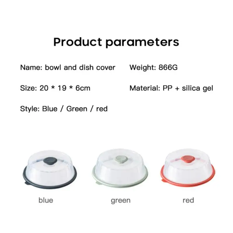 1PC Food Preservation Cover Durable Vacuum Dish Covers With Time Knob Food Protector For Household Kitchen Cooking Accessories
1PC Food Preservation Cover Durable Vacuum Dish Covers With Time Knob Food Protector For Household Kitchen Cooking Accessories