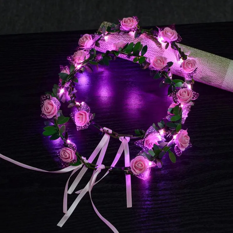 2021 New Colorful LED Flashing Flower Headband Garland Women Girl Blinking Wreath Headwear Hair Accessory Glow Party Supplies
2021 New Colorful LED Flashing Flower Headband Garland Women Girl Blinking Wreath Headwear Hair Accessory Glow Party Supplies