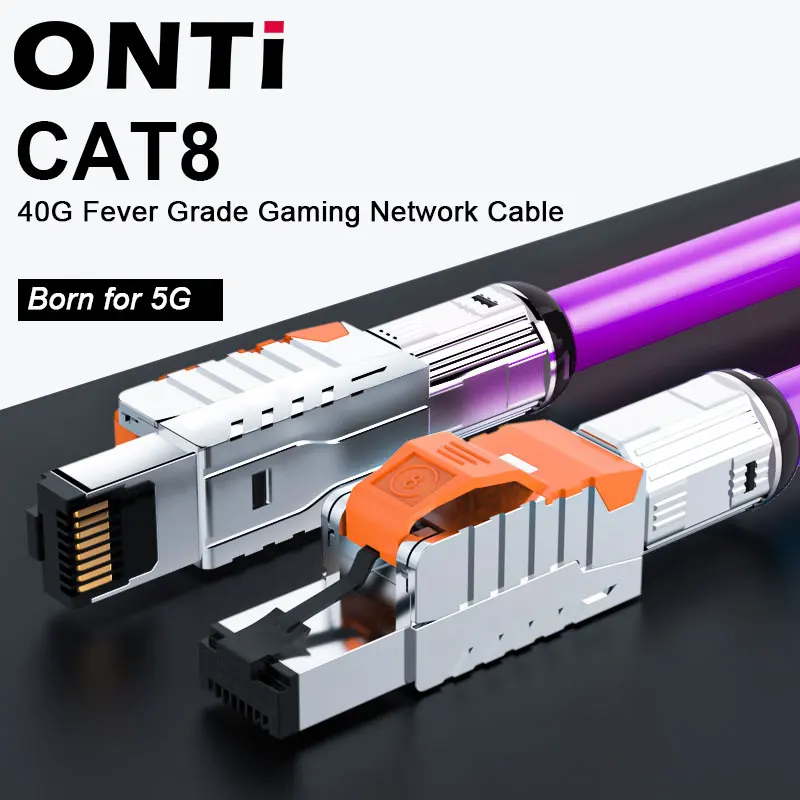 ONTi Cat8 Ethernet Patch Cable High Speed S/FTP 22AWG Screened Solid LAN Network Cable 40Gbps 2000Mhz (2Ghz) for Router/Gaming
ONTi Cat8 Ethernet Patch Cable High Speed S/FTP 22AWG Screened Solid LAN Network Cable 40Gbps 2000Mhz (2Ghz) for Router/Gaming