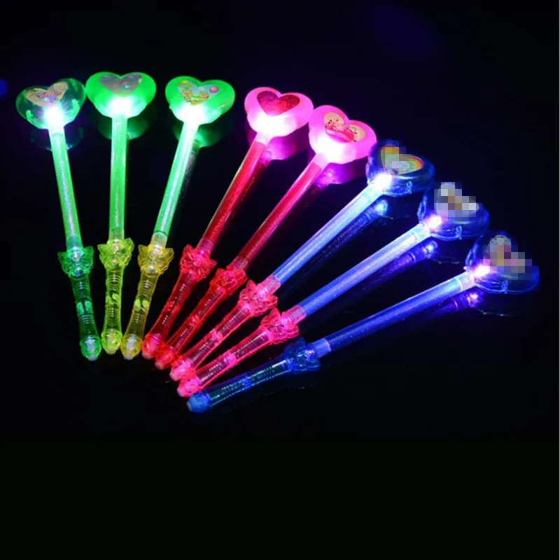

2022 New Cartoon Whistles LED Flashing Sticks Kids Children Glowing Light Sticks Birthday Toys Gift Glow Party Supplies