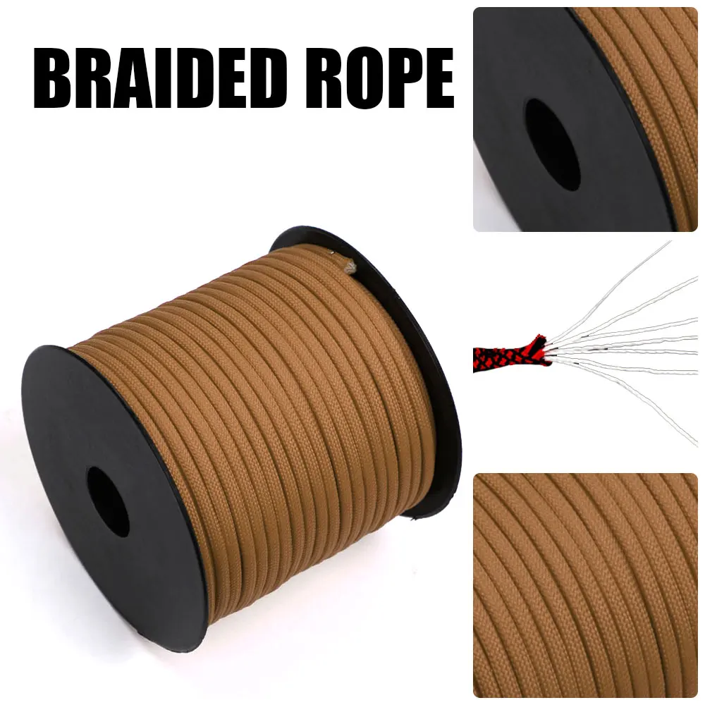 7-Core Parachute Paracord 50m Outdoor Mountain Camping Polyester Survival Lanyard Bracelet Emergency Equipment Black
7-Core Parachute Paracord 50m Outdoor Mountain Camping Polyester Survival Lanyard Bracelet Emergency Equipment Black