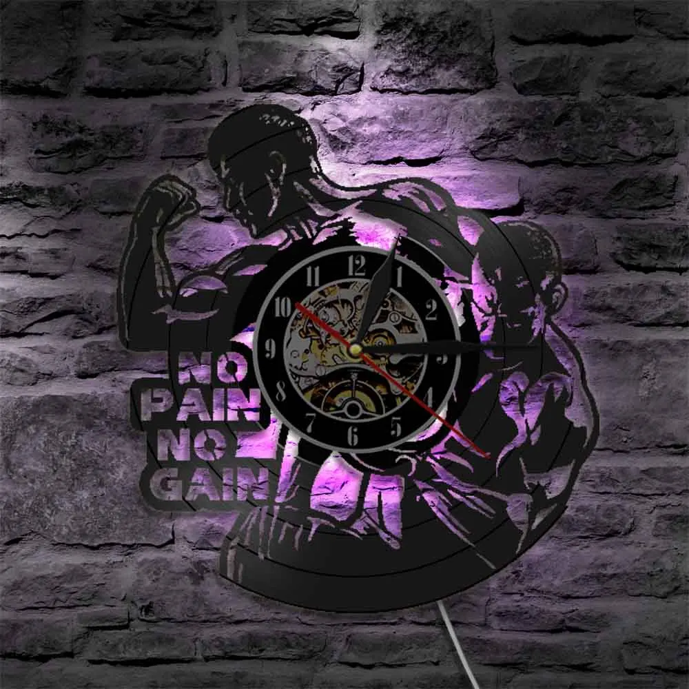 No Pain No Gain Workout Quote Wall Art Clock Garage Gym Decor Bodybuilding Vinyl Record Wall Clock Bodybuilders Fitness Gift
No Pain No Gain Workout Quote Wall Art Clock Garage Gym Decor Bodybuilding Vinyl Record Wall Clock Bodybuilders Fitness Gift