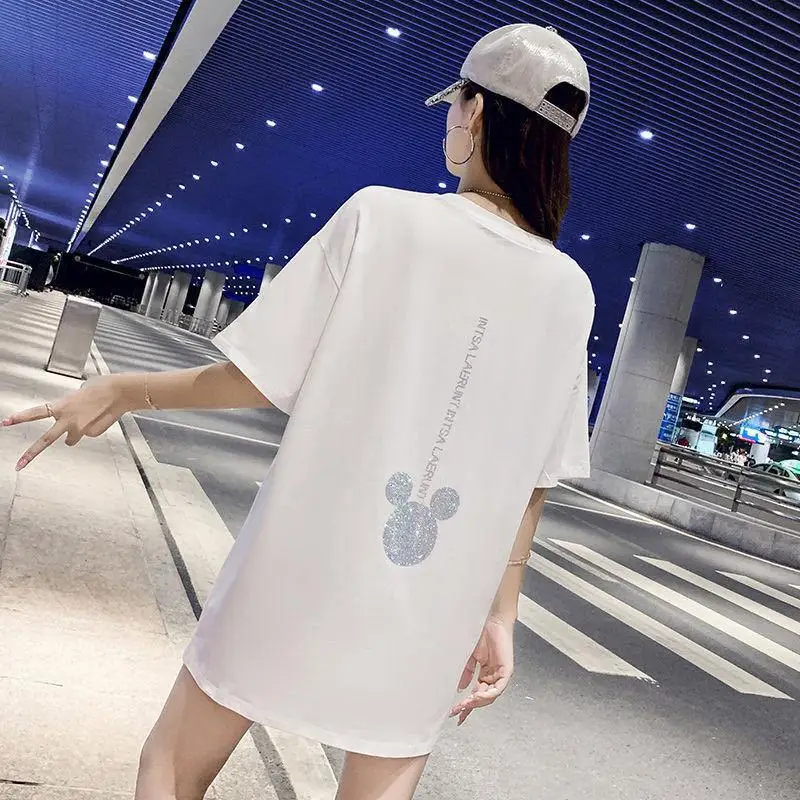 Disney Summer New Simple Women's Clothing Loose Top Half Sleeve Bronzing Mickey Series Cotton Short Sleeve T-shirt
Disney Summer New Simple Women's Clothing Loose Top Half Sleeve Bronzing Mickey Series Cotton Short Sleeve T-shirt