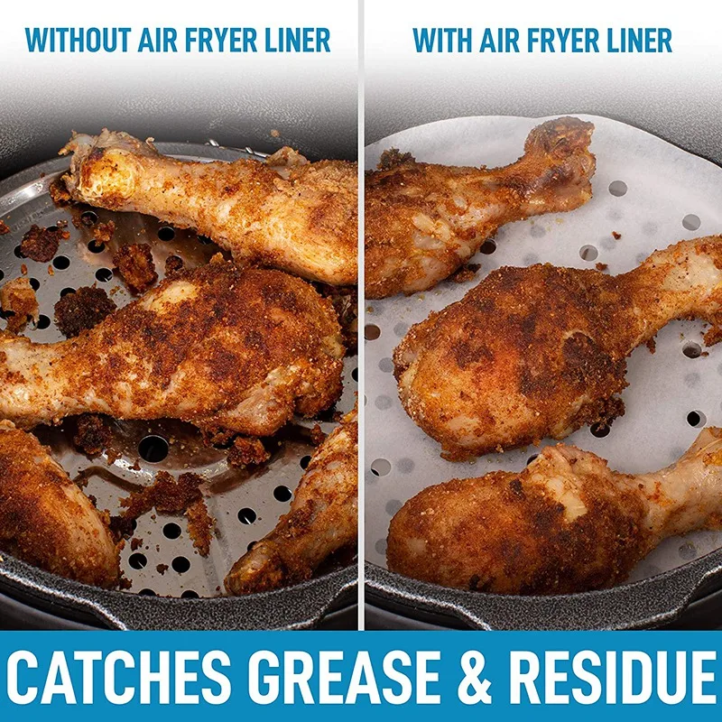 100 Pack Air Fryer Parchment Paper Liners - 9 Inch Non Stick Parchment Paper for Air Fryer - Pre Cut Round Perforated
100 Pack Air Fryer Parchment Paper Liners - 9 Inch Non Stick Parchment Paper for Air Fryer - Pre Cut Round Perforated
