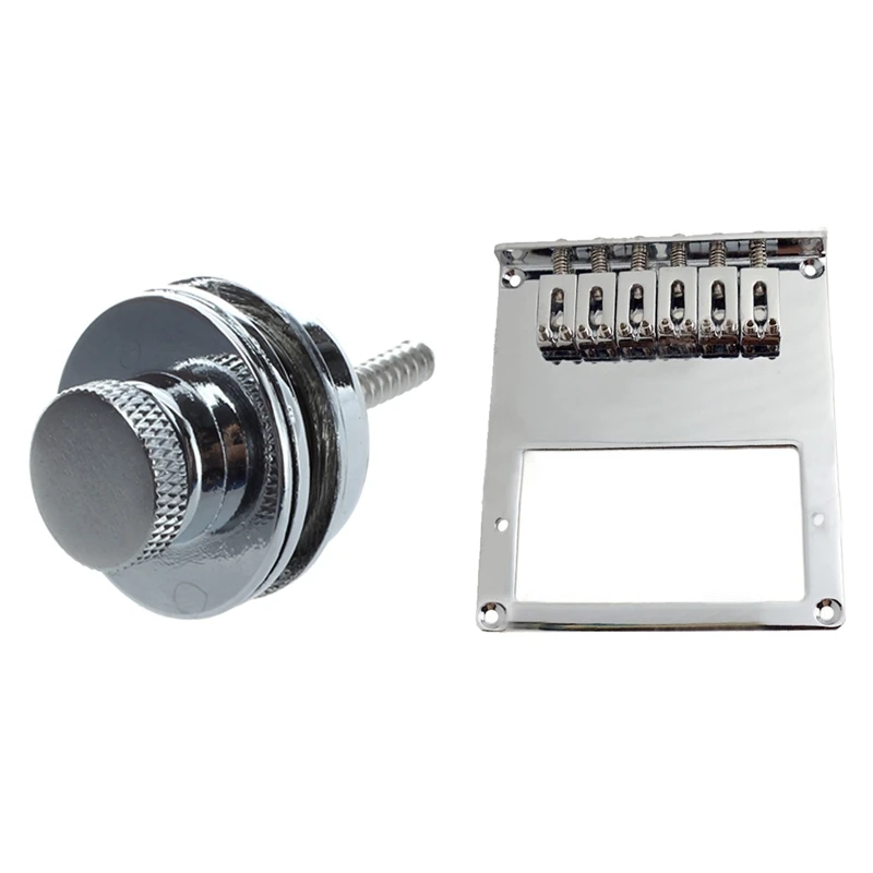Flat Head Chrome Strap Lock for Electric Guitar with 1 Pack Square 6 Saddle Bridge Zinc Alloy
Flat Head Chrome Strap Lock for Electric Guitar with 1 Pack Square 6 Saddle Bridge Zinc Alloy