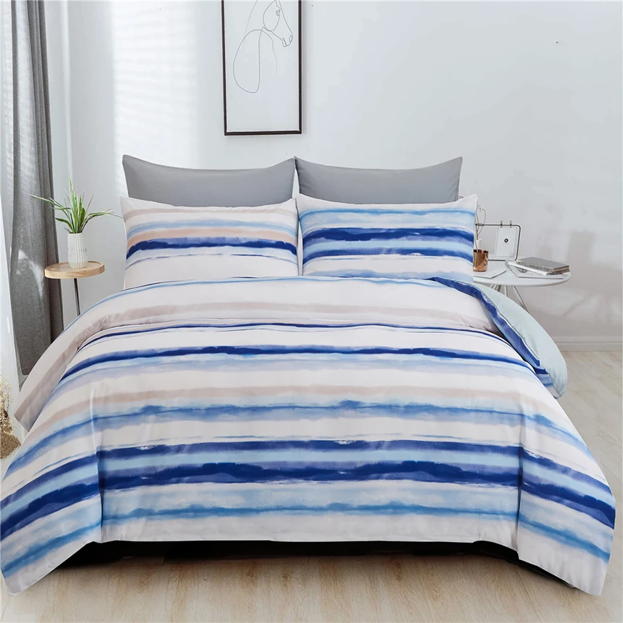 Gradient Striped Duvet Cover and Pillowcase Sets Housse De Couette Modern Simple Style Comforter Cover Bedding Sets Oil Painting
Gradient Striped Duvet Cover and Pillowcase Sets Housse De Couette Modern Simple Style Comforter Cover Bedding Sets Oil Painting