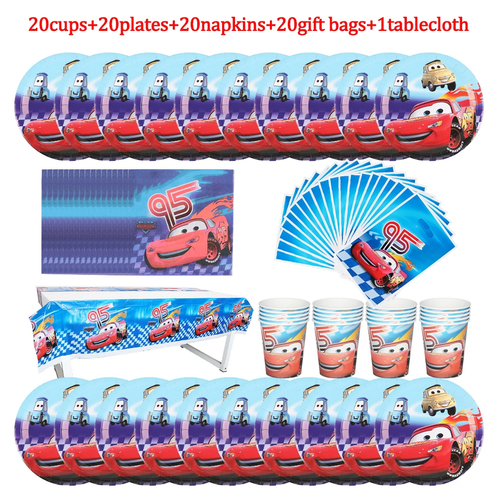 Racing Theme Cartoon Cars Lightning McQueen Party Disposable Tableware Set Tablecloth Paper Plates Cups Birthday Decoration
Racing Theme Cartoon Cars Lightning McQueen Party Disposable Tableware Set Tablecloth Paper Plates Cups Birthday Decoration