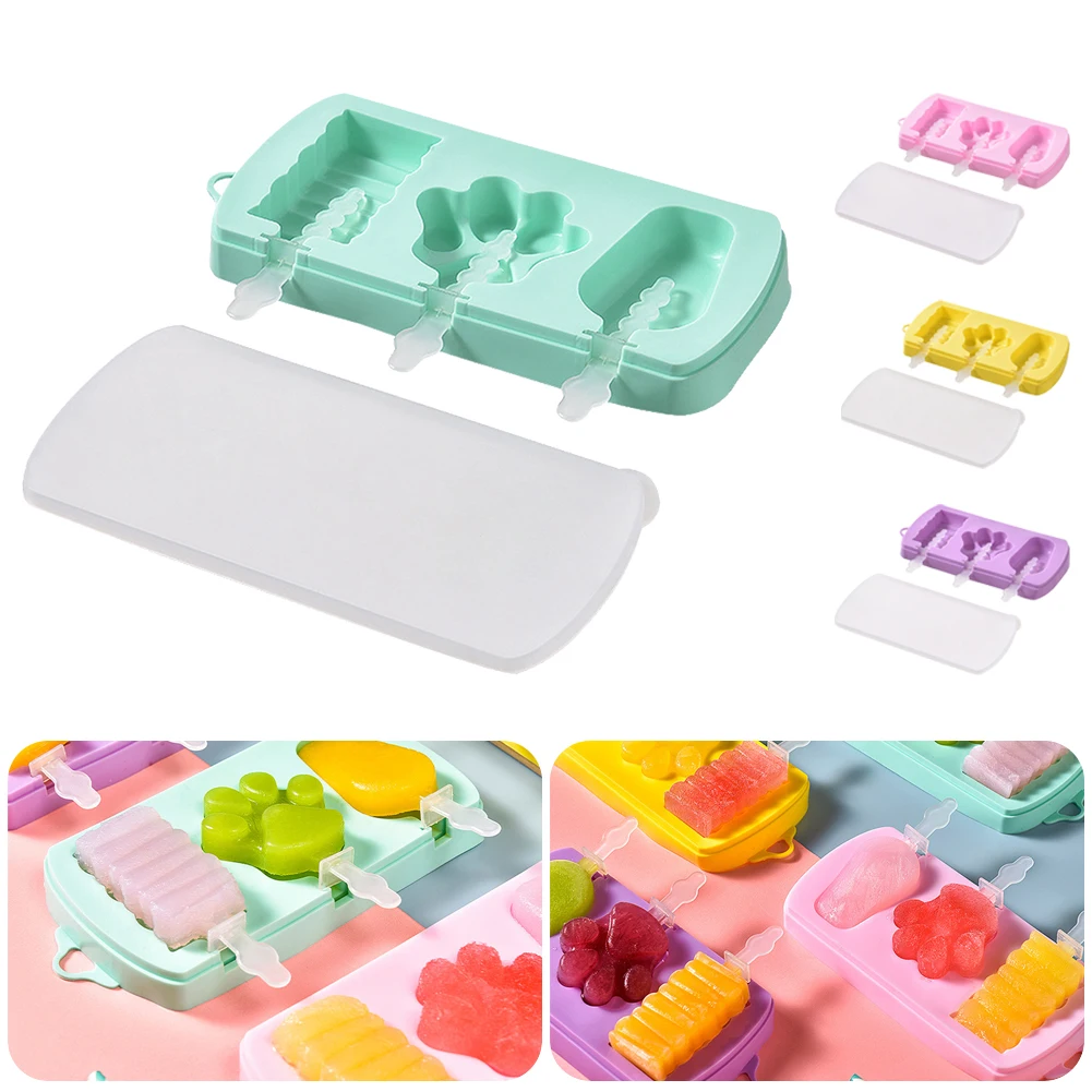 Silicone ice cream mold DIY homemade ice cream mold three-in-one ice maker mold tool with 3 reusable plastic sticks
Silicone ice cream mold DIY homemade ice cream mold three-in-one ice maker mold tool with 3 reusable plastic sticks