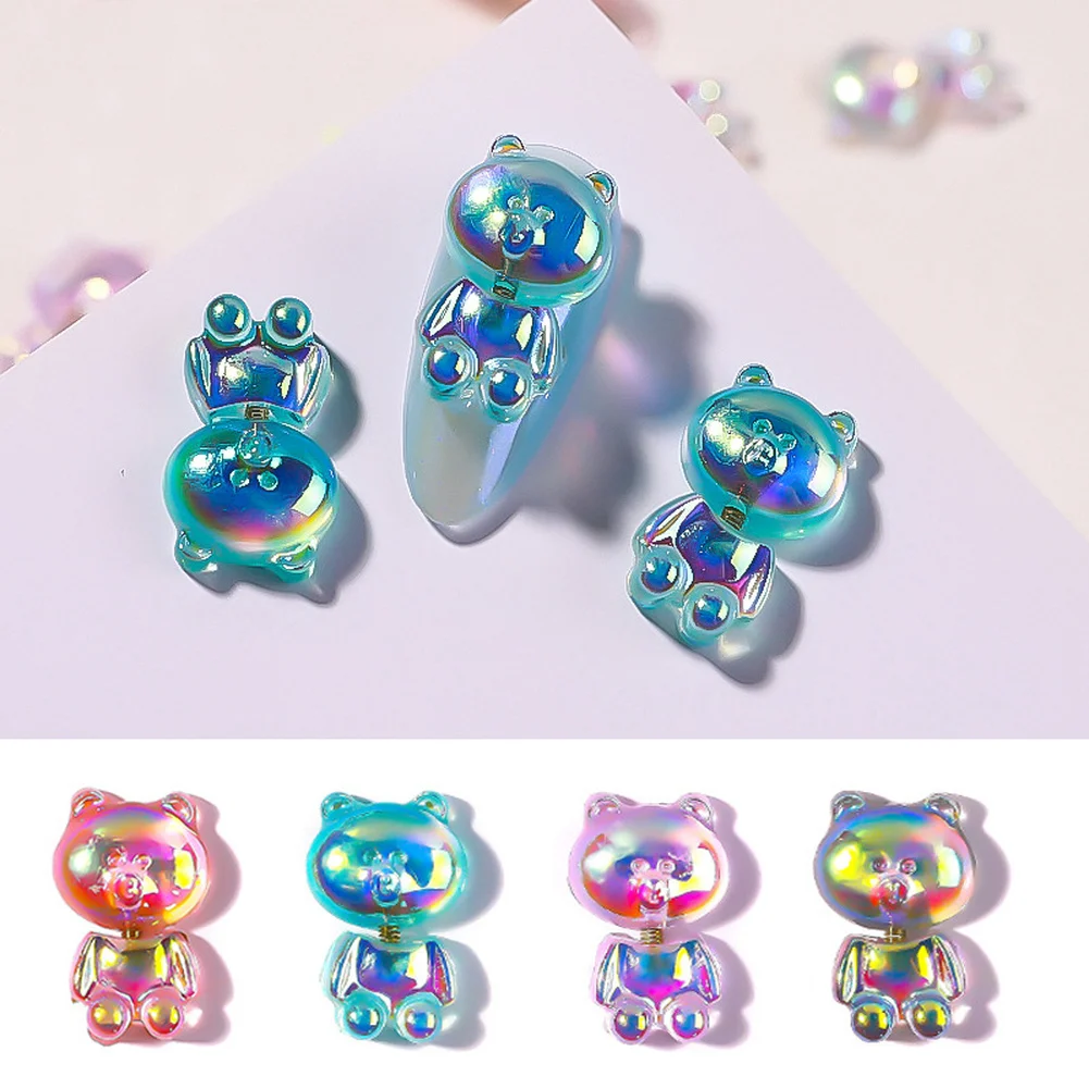 1pcs Cute Bear Crystal Nail Rhinestones 3D Animal Resin Nails Decoraciones Smart Kawaii Cartoon Bears DIY Nail Art Accessories
1pcs Cute Bear Crystal Nail Rhinestones 3D Animal Resin Nails Decoraciones Smart Kawaii Cartoon Bears DIY Nail Art Accessories