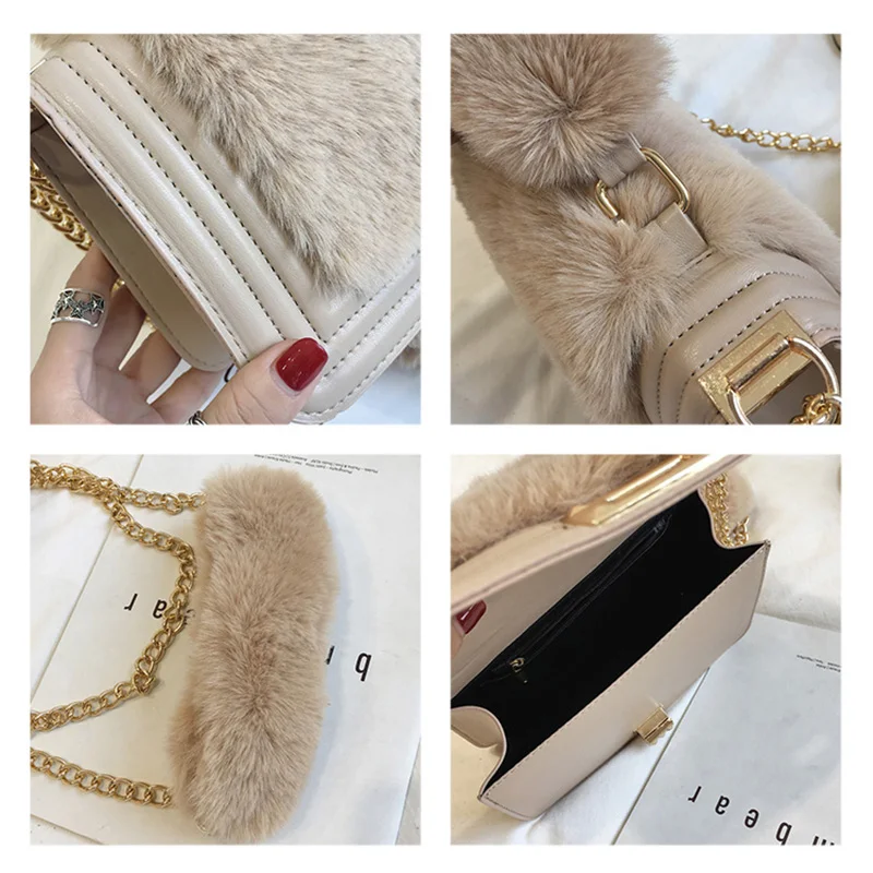 Shoulder Bags for Women 2021 Fluffy Female Handbag Fur Ladies Hand Bag Black Sac A Main Women's Bag
Shoulder Bags for Women 2021 Fluffy Female Handbag Fur Ladies Hand Bag Black Sac A Main Women's Bag