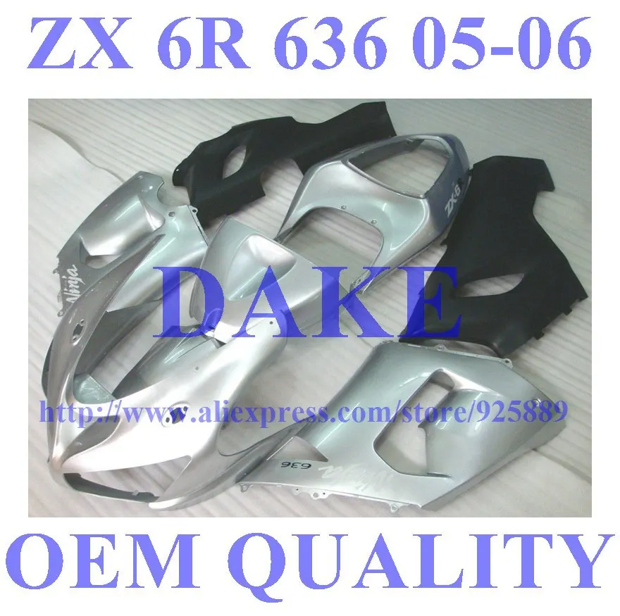 Fairing Kit For NINJA ZX 6R 636 05 06 ZX-6R DAKE ZX6R 2005 2006 ZX 6R 05 06 Silver Black Fairing Parts G6S 
Fairing Kit For NINJA ZX 6R 636 05 06 ZX-6R DAKE ZX6R 2005 2006 ZX 6R 05 06 Silver Black Fairing Parts G6S