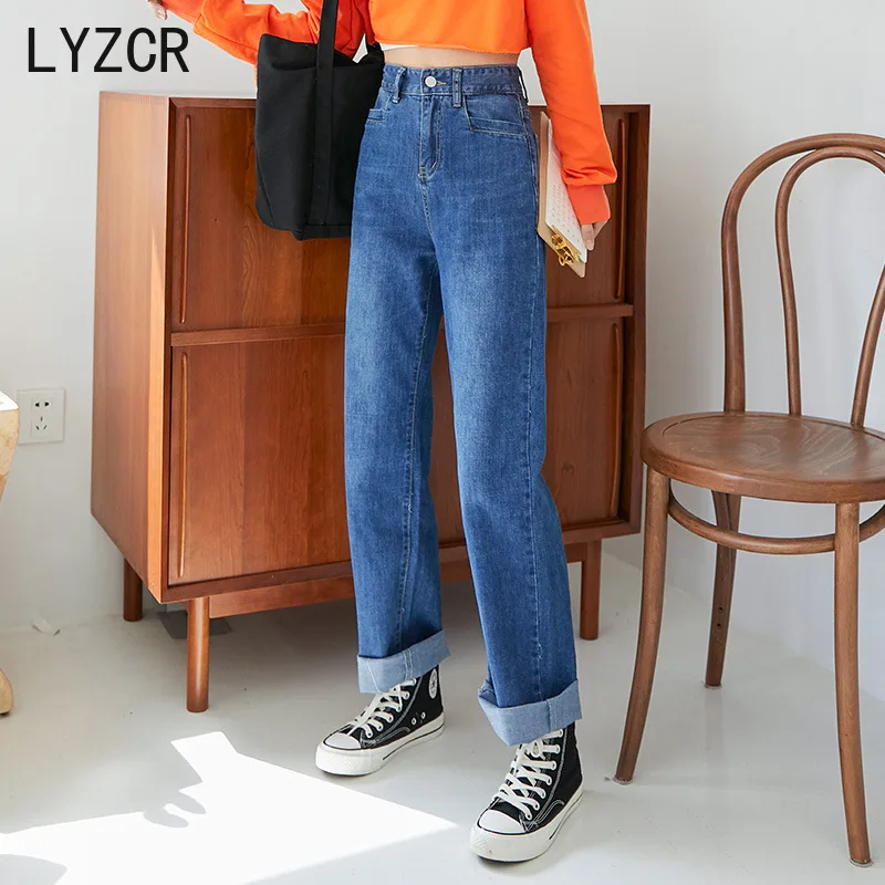 LYZCR Straight Jeans Woman High Waist 2020 Loose Fit Vintage Women's Jeans Pants Female Denim Stretch Wide Leg Jeans For Women
LYZCR Straight Jeans Woman High Waist 2020 Loose Fit Vintage Women's Jeans Pants Female Denim Stretch Wide Leg Jeans For Women