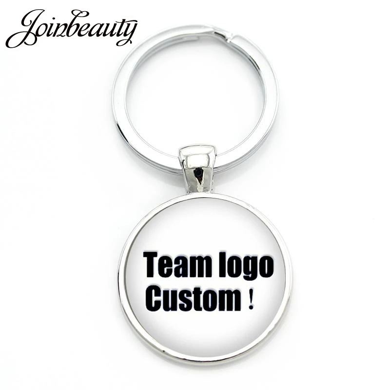 

JOINBEAUTY Charm Custom Team logo Custom Photo keychain Glass Cabochon Jewelry For Team Souvenir Gift NA01