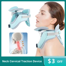 Cervical Vertebra Traction Device Household Cervical Brace Stretch Protector Orthosis Neck Posture Corrector Spine Fixation Tool