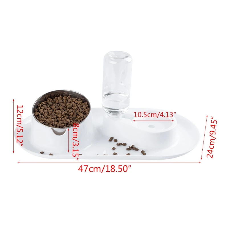 Leiouser Automatic Cat Double Bowls with Raised Stand Pet Food Water Feeder Stainless Steel Dog Dish
Leiouser Automatic Cat Double Bowls with Raised Stand Pet Food Water Feeder Stainless Steel Dog Dish