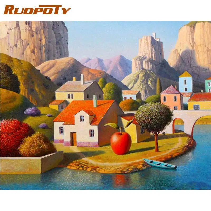 RUOPOTY 60x75cm Painting By Numbers Kits Outskirts Landscape Oil Paints Acrylic Canvas Home Bedroom Wall Artcraft Picture
RUOPOTY 60x75cm Painting By Numbers Kits Outskirts Landscape Oil Paints Acrylic Canvas Home Bedroom Wall Artcraft Picture