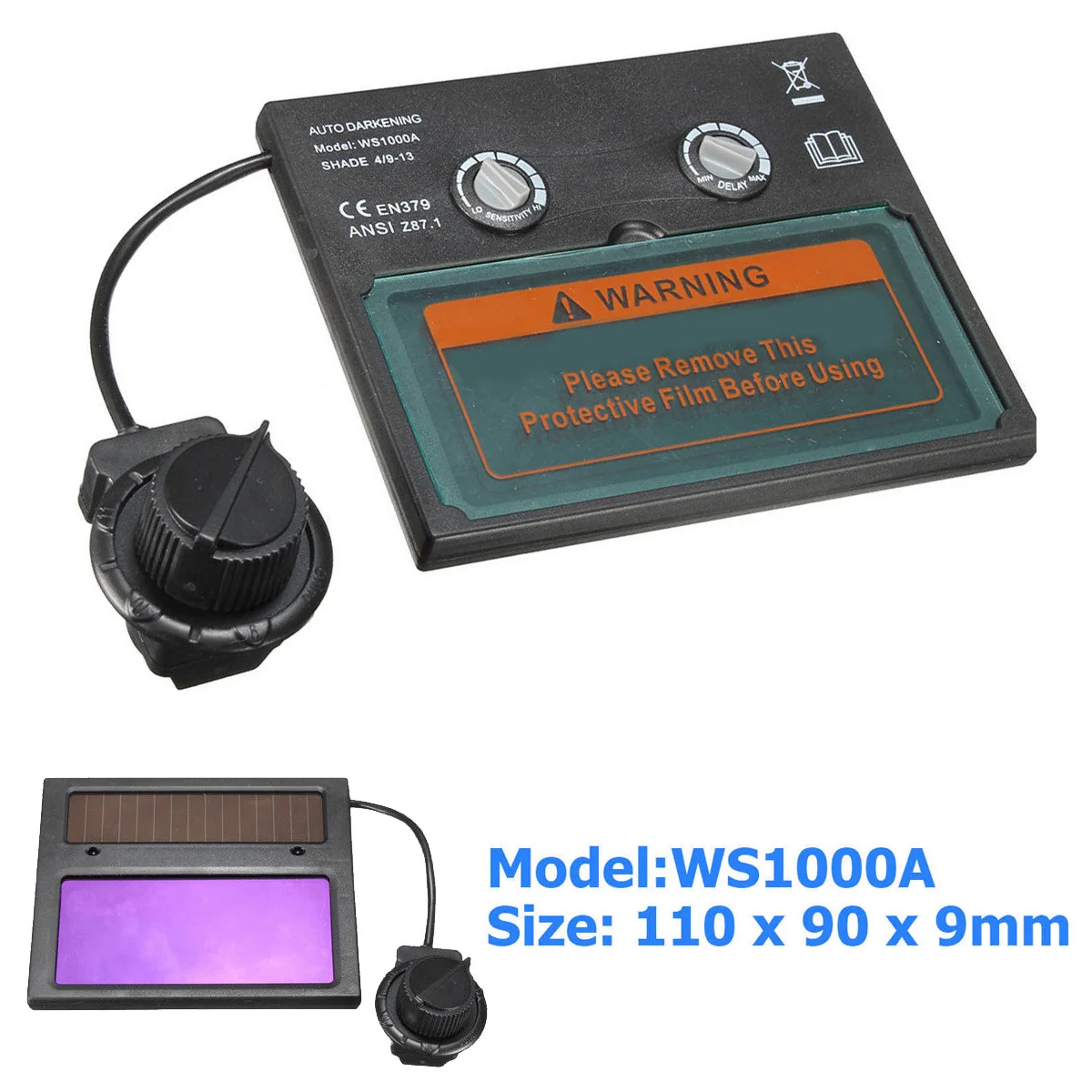 Mask Welding Filter Goggles Lens 1/2500S Din9-13 Dark Accessory WS1000A Auto Darkening Solar
Mask Welding Filter Goggles Lens 1/2500S Din9-13 Dark Accessory WS1000A Auto Darkening Solar