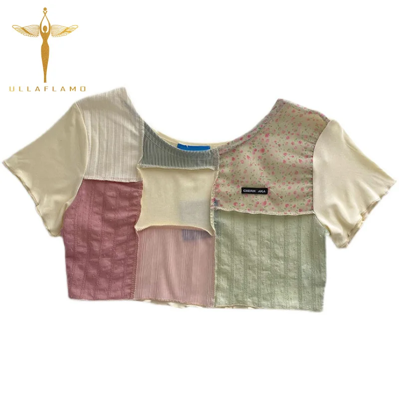 Patchwork T-Shirts Womens Personalized Y2K Crop Top O-Neck Short Sleeve Skinny T-Tops Contrast Color Pullover Female Streetwear
Patchwork T-Shirts Womens Personalized Y2K Crop Top O-Neck Short Sleeve Skinny T-Tops Contrast Color Pullover Female Streetwear