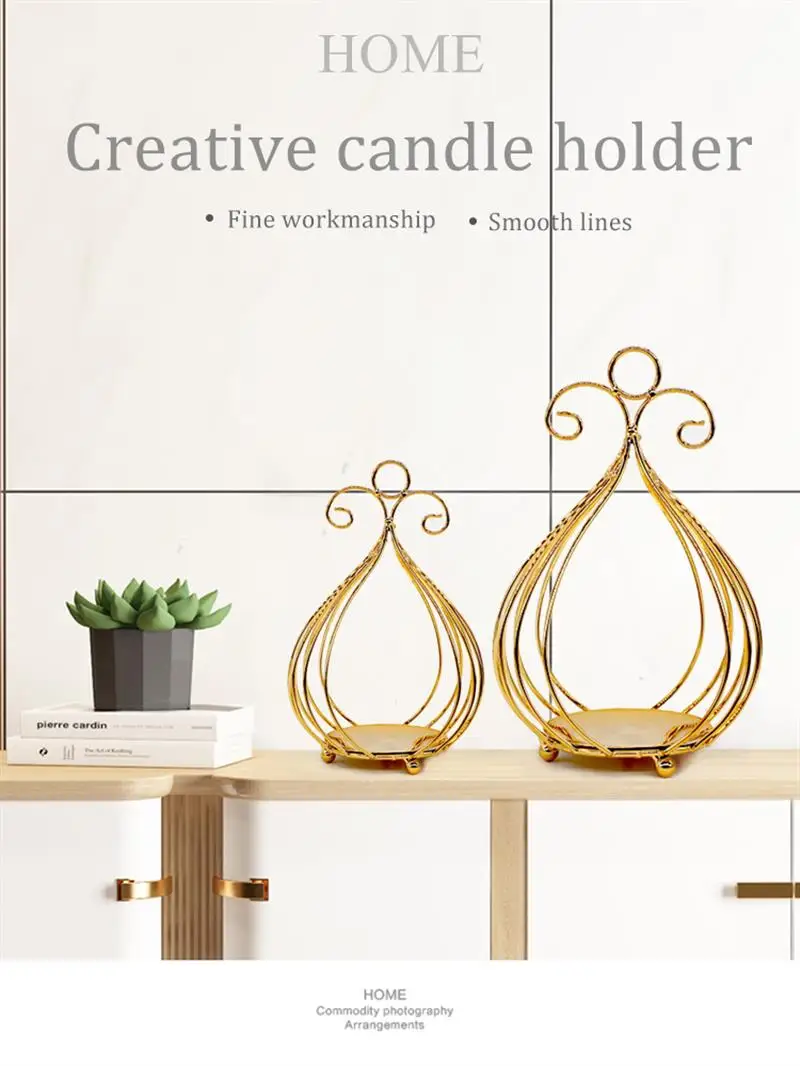 Creative Candlestick Wrought Iron Candle Holder Candle Cup Romantic Wedding Props Home Table Decorations
Creative Candlestick Wrought Iron Candle Holder Candle Cup Romantic Wedding Props Home Table Decorations