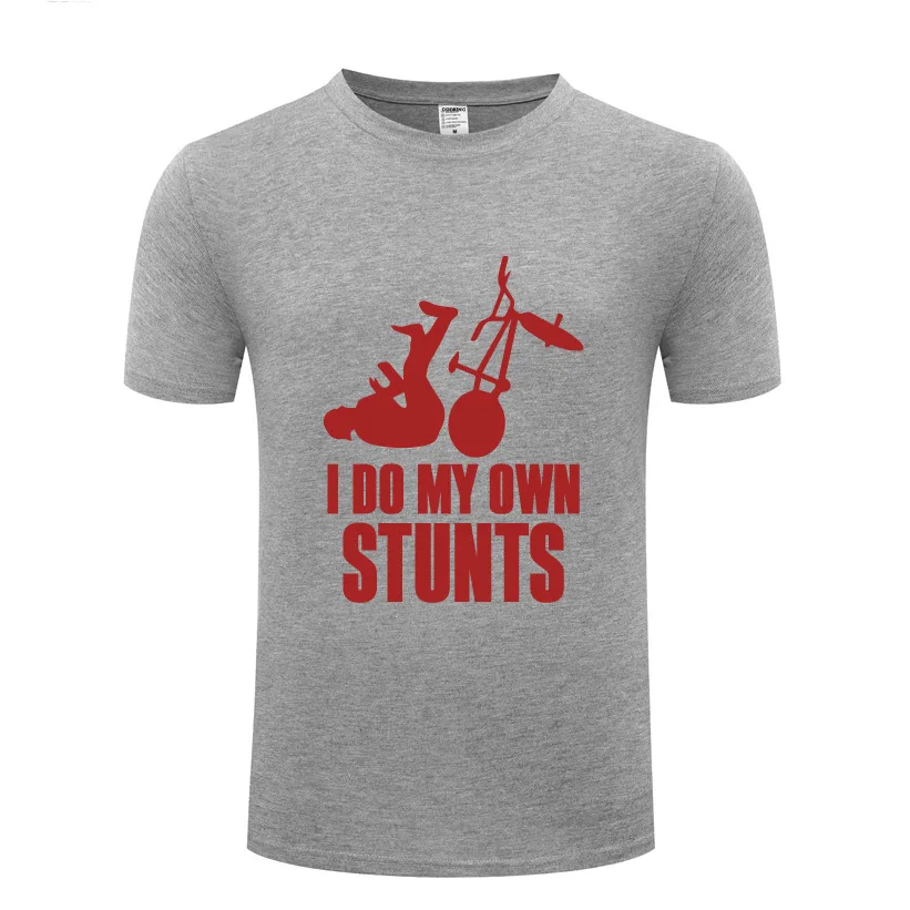 I Do My Own Stunts Funny Man Falling Off T Shirt Men Cotton Short Sleeve Tshirt Streetwear Fitness T-Shirt for Men Tops Tee