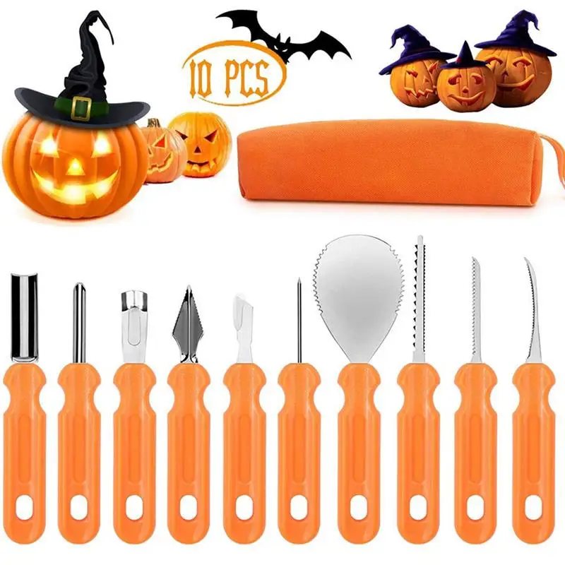 10 Pcs Pumpkin Carving Tools Set Halloween Pumpkin Carving Kit For Beginners Professional Stainless Steel Pumpkin Carving Tools
10 Pcs Pumpkin Carving Tools Set Halloween Pumpkin Carving Kit For Beginners Professional Stainless Steel Pumpkin Carving Tools