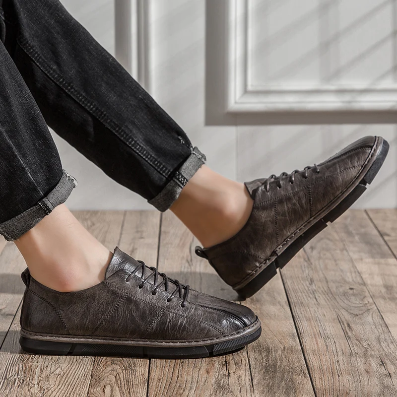 Hot Sale Fashion Casual Shoes For Men Male Sneakers Light Lace-up Flat Shoes Comfortable Footwear Outdoor