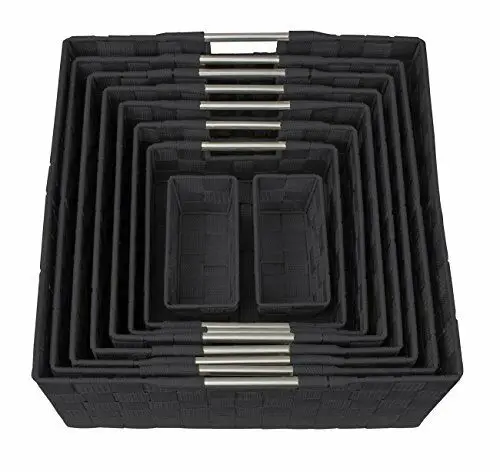 Двойная плетеная коробка для хранения включает встроенные ручки
Двойная плетеная коробка для хранения включает встроенные ручки