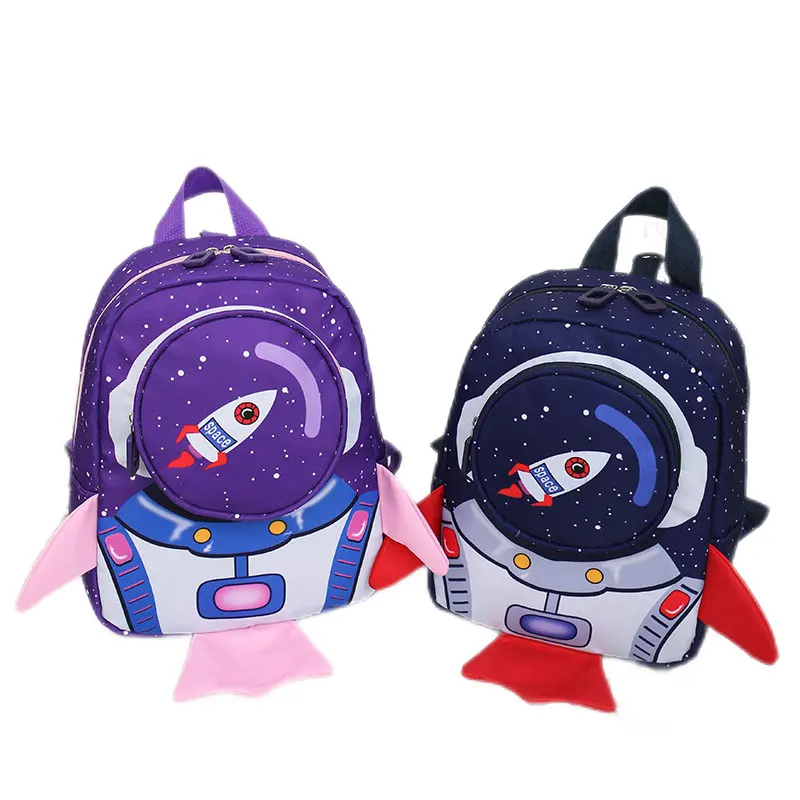 

Children Lost Bag 3D Rocket Kids Backpack Anti-lost Astronauts School Bags Waterproof Cartoon Girls Backpack Mochila Infantil