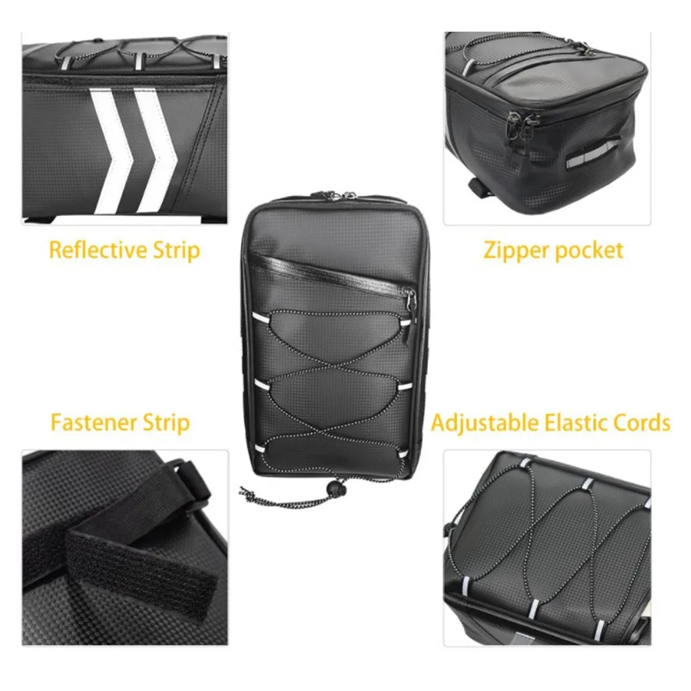 8L Electric Vehicle Motorcycle Tool Tail Bag PU Leather Waterproof Large-capacity Storage Luggage Bag Waterproof Bicycle Bag
8L Electric Vehicle Motorcycle Tool Tail Bag PU Leather Waterproof Large-capacity Storage Luggage Bag Waterproof Bicycle Bag